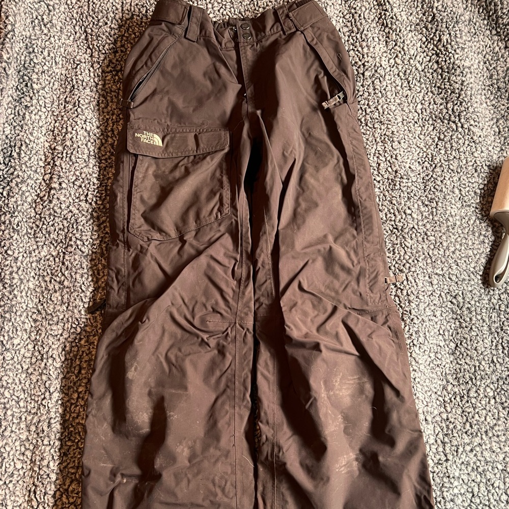 Brown North Face snow pants